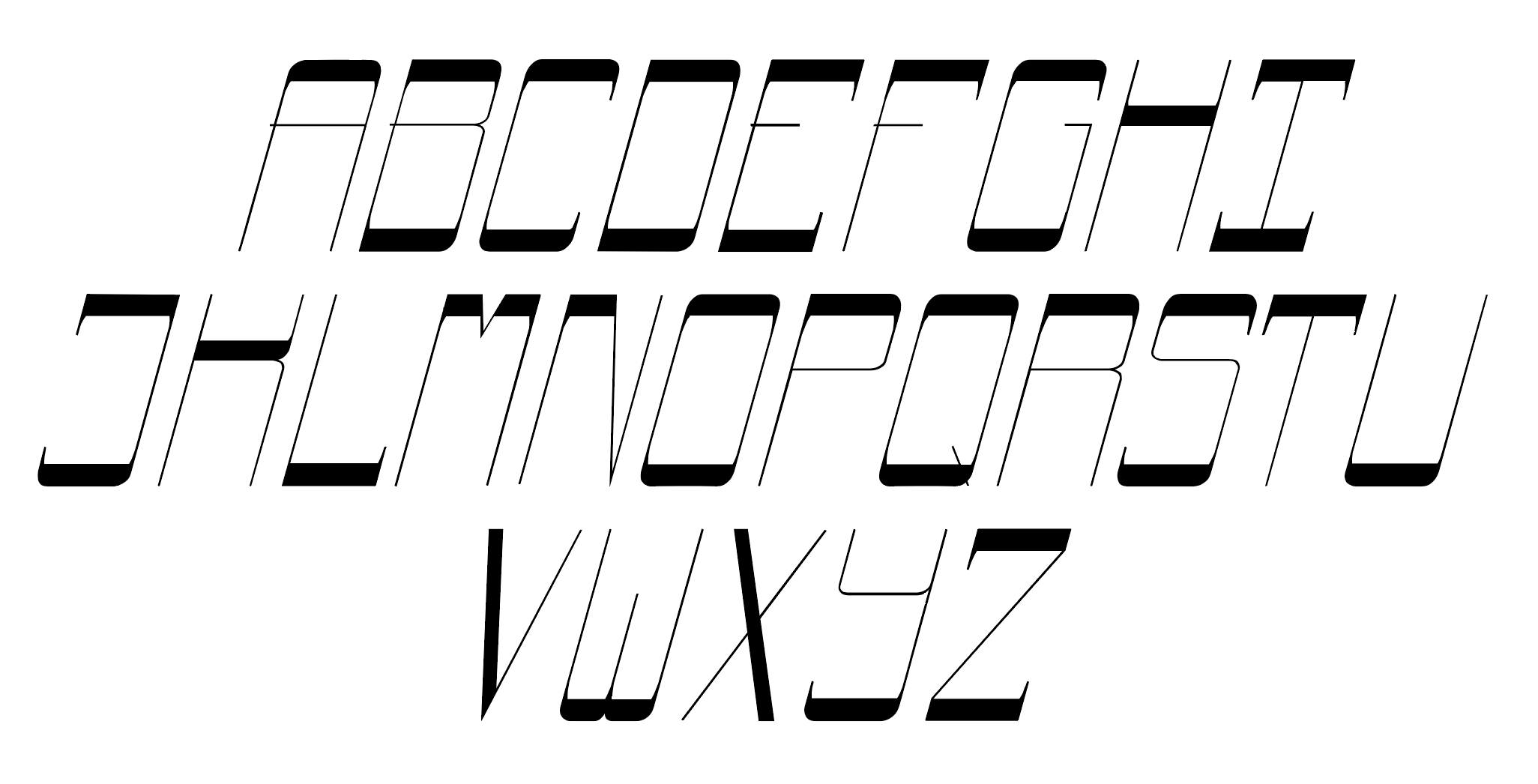 Schrift Tic Tac Slanted